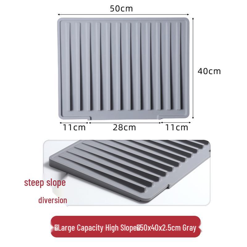 Silicone Multi-functional Kitchen Mat: Sink Splash Guard & Heat-Insulating Draining Mat