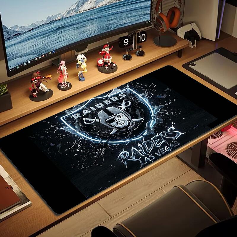 Las Vegas Raiders Logo Color Mouse Pad Large Gaming Table Cushion Non-slip Laptop Tablet Big Mousepad XXL Mat Mini PC Playmat With Lock edge