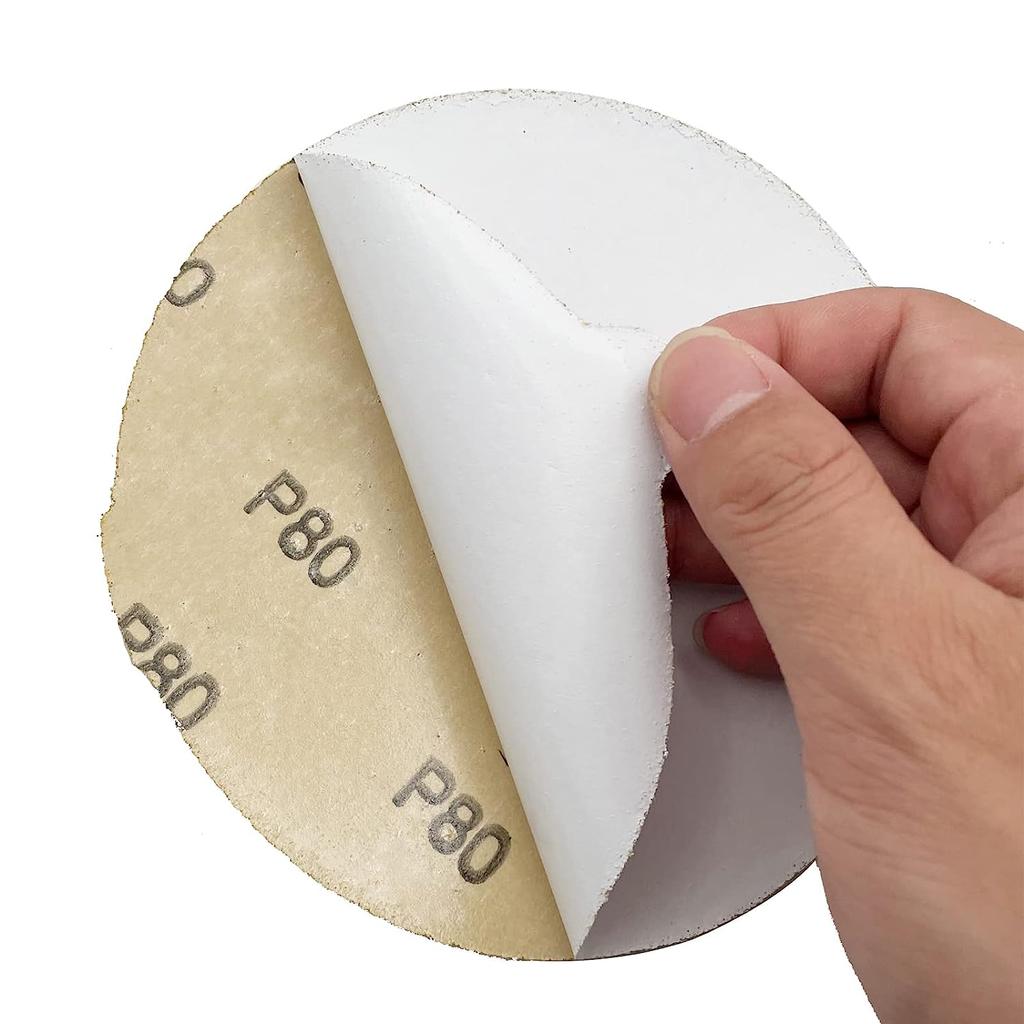 50 Stück Schleifscheiben, 6 Zoll Schleifpapier mit selbstklebender Rückseite, rund, selbstklebendes Schleifpapier für die Holzbearbeitung, Metalllackierung, Automobilarbeiten