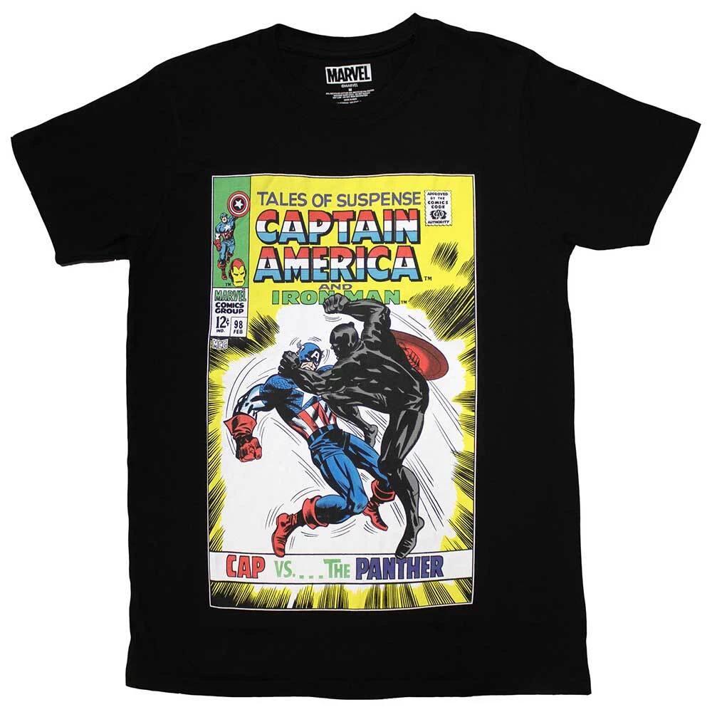 Marvel Comics Unisex T-Shirt: Cap vs The Panther Comic Cover (Large) 3XL