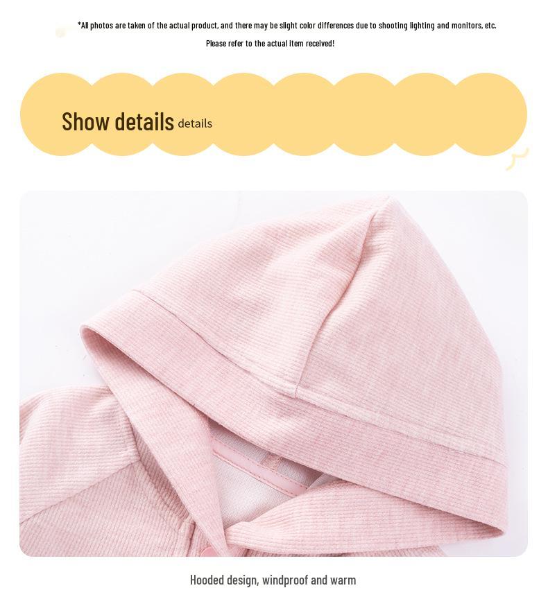 2025 Spring & Autumn Stylish Girls' Hooded Cardigan - Korean Baby Outerwear