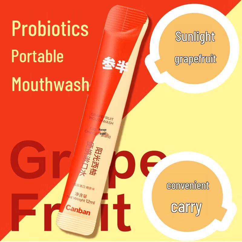 Samban Probiotic Fresh Breath Grapefruit Portable Mouthwash