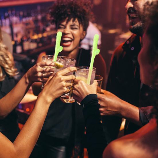 20Pcs Funny Food Drinking Straws Grade BPA Free Unique Shape Smooth Edge Novelty