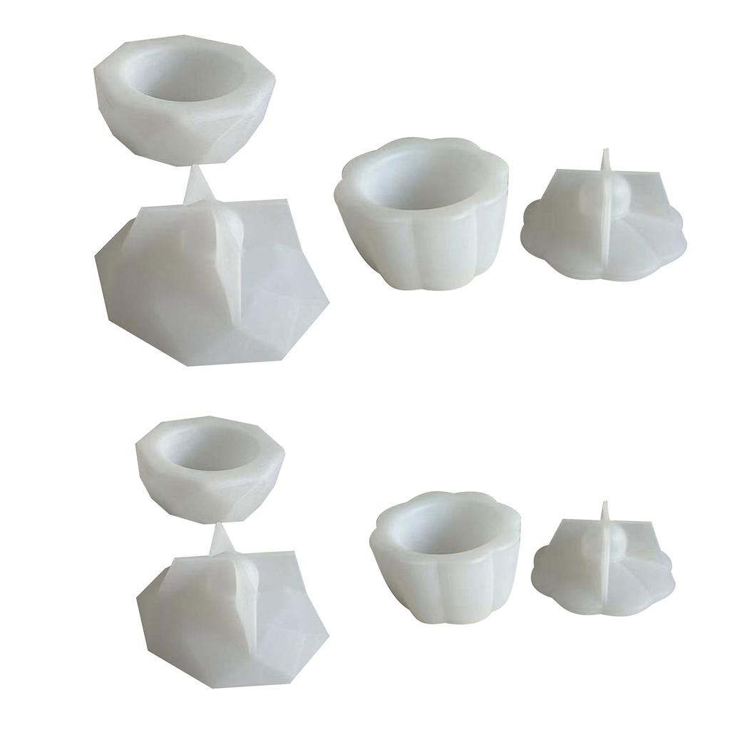 Resin Jar Molds Octagonal Jar Silicone Molds with Lid Silicone Resin Molds for DIY Storage Jar Jewelry Holder Case