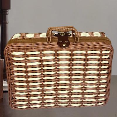 Handmade Storage Basket Festival Gift Box Suitcase for Desktop Household