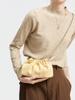 Gold Chain Black Leather Cloud Shoulder Bag - Crossbody & Underarm Style