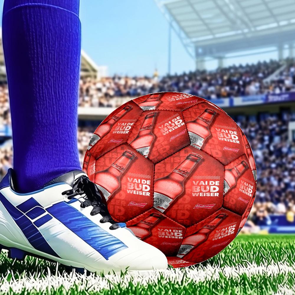 Budweiser Galaxy Bow Tie Size 5 Soccer Ball, Suitable for Training and Matches, High-Elasticity, Wear-Resistant Material Gift for Fan