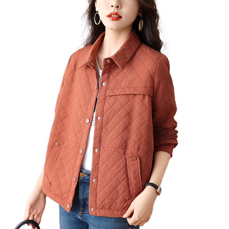 2024 Women's Spring & Autumn Lapel Jacket: Versatile, Fashionable Middle-Aged Style