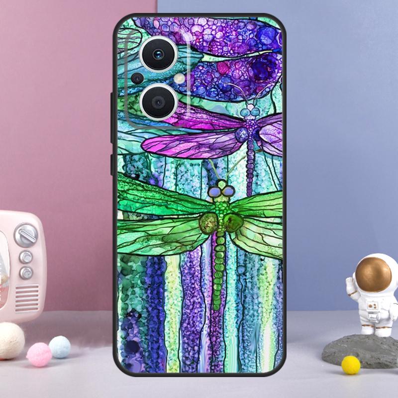 Luxury Dragonfly Funda For OPPO Reno 14 F 11F 12F 13F 10 11 12 13 Pro 7 8 Lite OPPO Find X8 X6 X5 X9 Pro Case