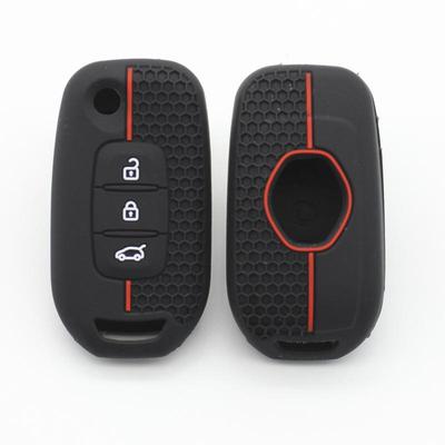 3-Tasten Waben-Silikon-Schlüsseltasche für Renault Kadjar, Captur, Megane