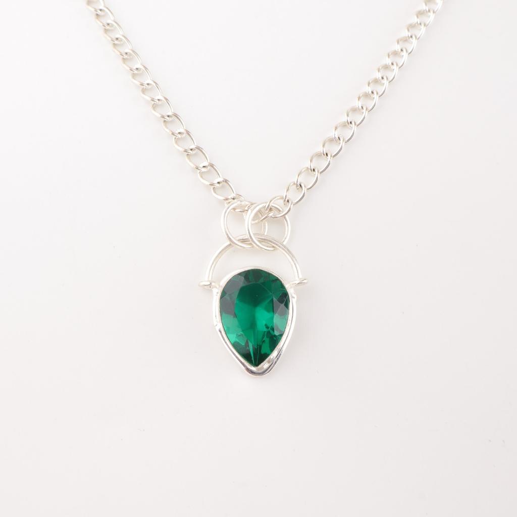 Chrome Diopside Gemstone 925 Sterling Silver Jewelry Pendant 1.01"Gift For Wife PP-56-7