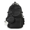 Schoolbag new Korean version solid color small fresh middle and high school students multi-compartment backpack campus ins wind large capacity 