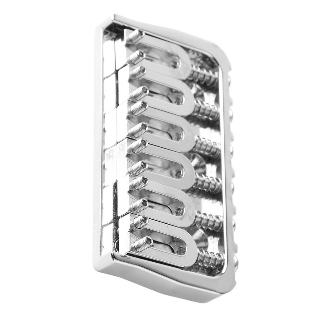 Fixed Guitar Bridge Brass Chrome Guitar Bridge Replacement Tool Accessories for Instrument Maintenance