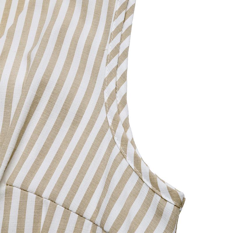 Summer 2026 Striped Sleeveless Casual Jumpsuit