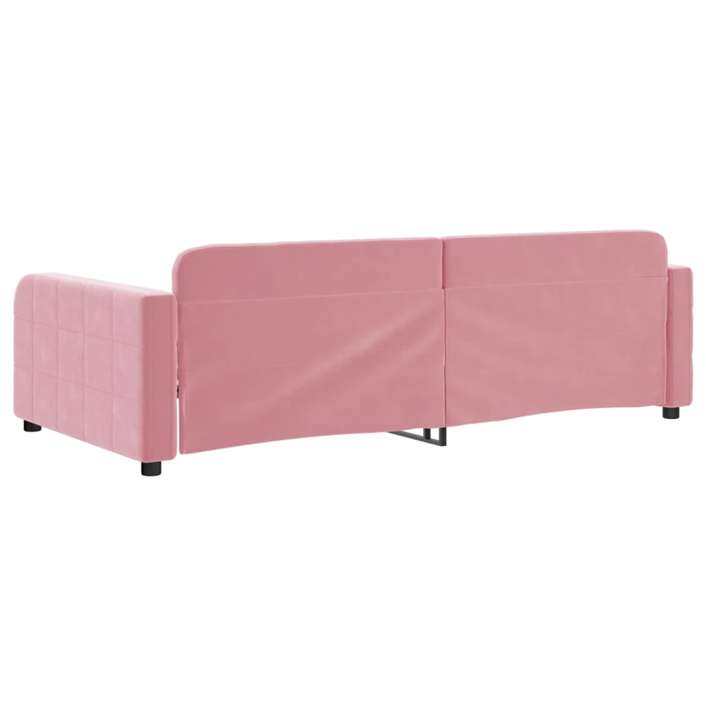 Daybed Pink 100x200 Cm Velvet