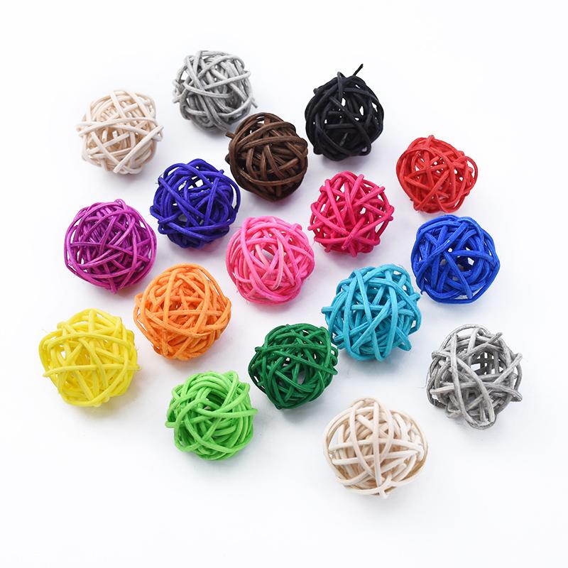 Artificial Colorful Rattan Ball Festival Wedding Outdoor Garden Decorative Wreath Home Vase DIY Gift Curtain Hanging Accessories