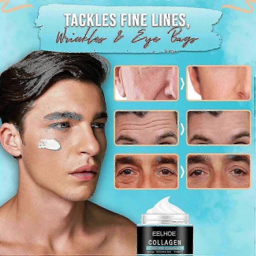 2 Stück Ttnc Kollagen Anti-Aging Anti-Falten Creme Für Männer, 50g Gesichtsfeuchtigkeitscreme Für Männer, Age Rewind An