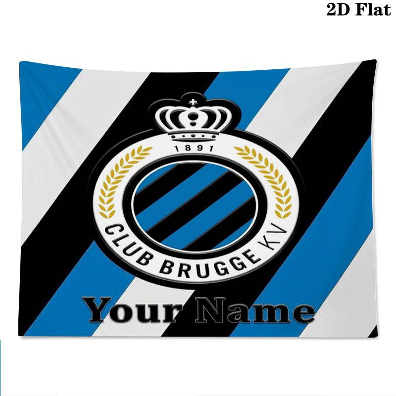 Club Brugge KV Custom Name Wall Tapestry Aesthetic Wall Hanging Printed Fabric Blanket Decorative Tapestries for Bedroom Living Room Home Decor