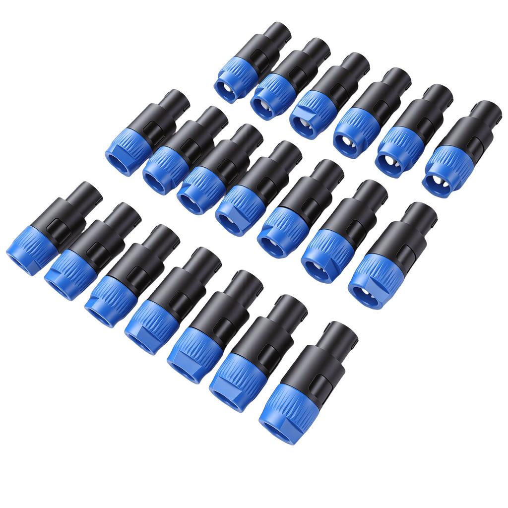 4 Pole Speaker Connector Fit for Speakon NL4FC High Power Speaker Professional Amplifier Twist Lock Plug 20pcs