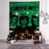 Rock Band GGreen Day Bedruckter Großer Wandteppich Kunst Science-Fiction-Zimmer Heimdekoration Dekor Decke