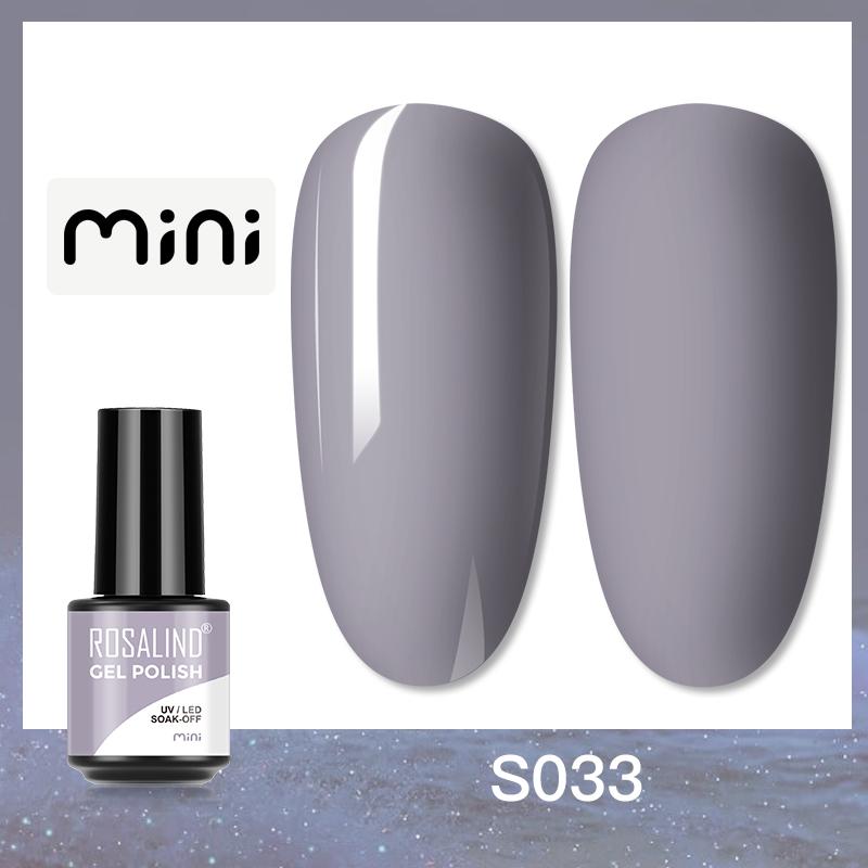ROSALIND 150 Colors Mini Nail Gel Polish Soak Off UV Gel Nail Polish Long Lasting Base Top Gel Polish Temperature Cat Eye Glitter Nail Gel Glue