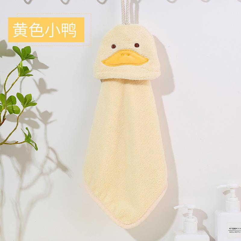 Wholesale Cartoon Cute Children'S Hand Towel For Kitchen And Bathroom, Absorbent Coral Fleece Towel, Hanging Hand Towel