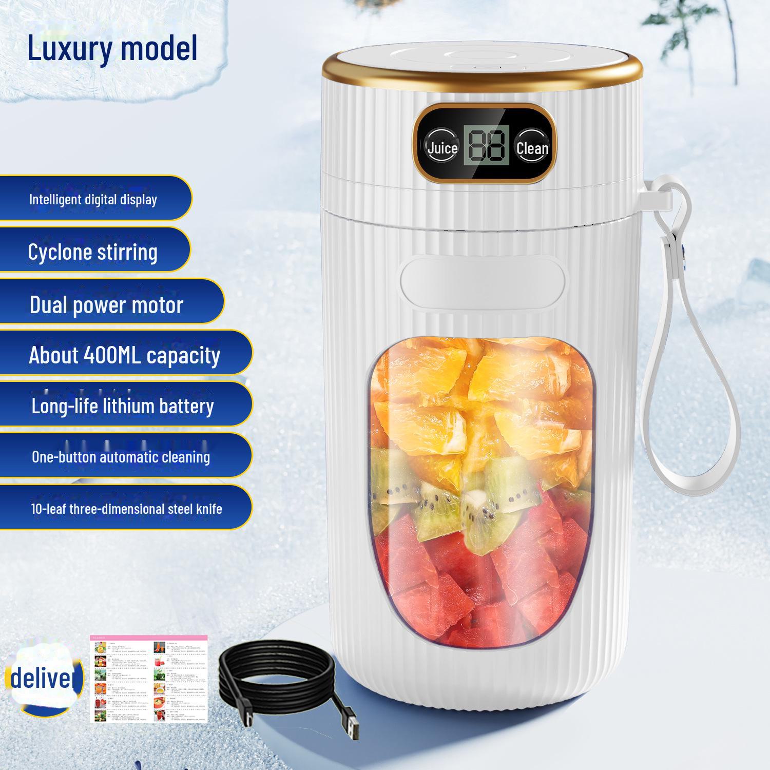 

Портативная перезаряжаемая мини-электрическая соковыжималка - бытовое устройство для приготовления сока Single Cup белый