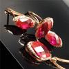 Purple Gold Zircon Ring Women'S Luxury Personality Fashion Elegance Temperament Rose Gold Plated Live Ring