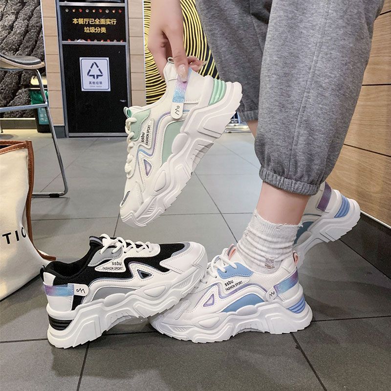 Daddy shoes women's new trendy and versatile 2025 spring and autumn popular sports shoes women's white shoes women's casual shoes