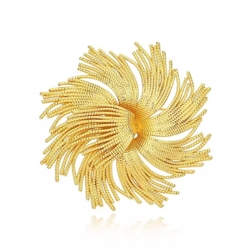 

Beautiful Big Flower Flower Brooches Metal Firework Jewelry Party Costume Decoration золотой
