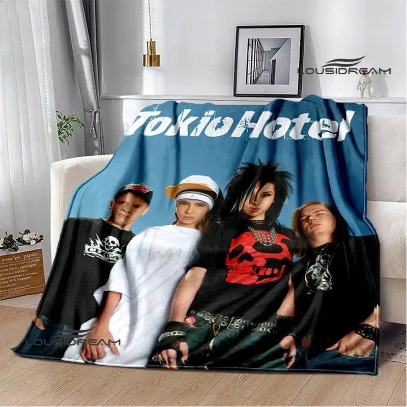 Rock band Tokio Hotel Printed blankets Picnic blanket Flange Warm blanket Home travel blankets bed linings birthday gift