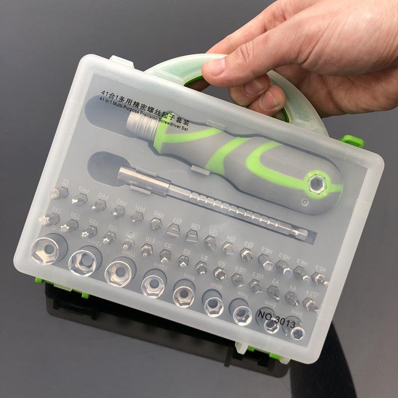 41-in-1 Multi-functional Screwdriver Set: Torx, Triangle, Hex, Y-Type, Phillips S2 Alloy