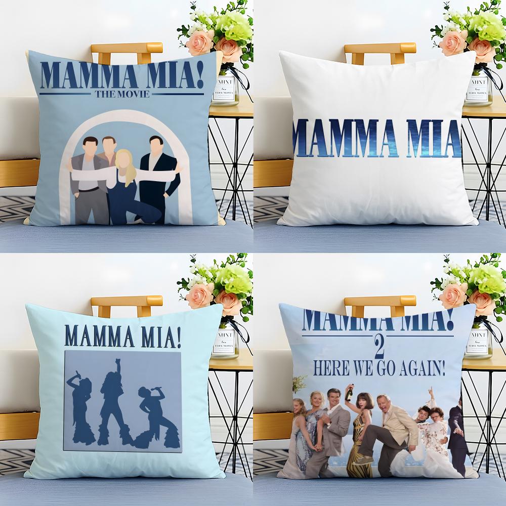 Divertente Cuscino Decorativo Film Musicale M-Mamma M-Mia Federa in Lino Morbida Per Divano Letto Arredamento Casa