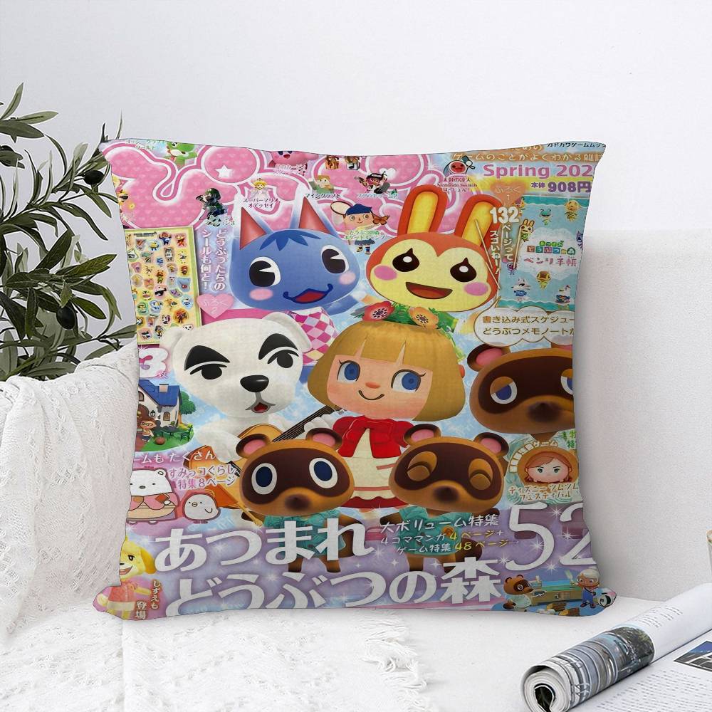 

Game A-Animal C-Crossing Pillow Cushion Cover Pillowcase Living Room Sofa Home Decor Customized 12x12Inch