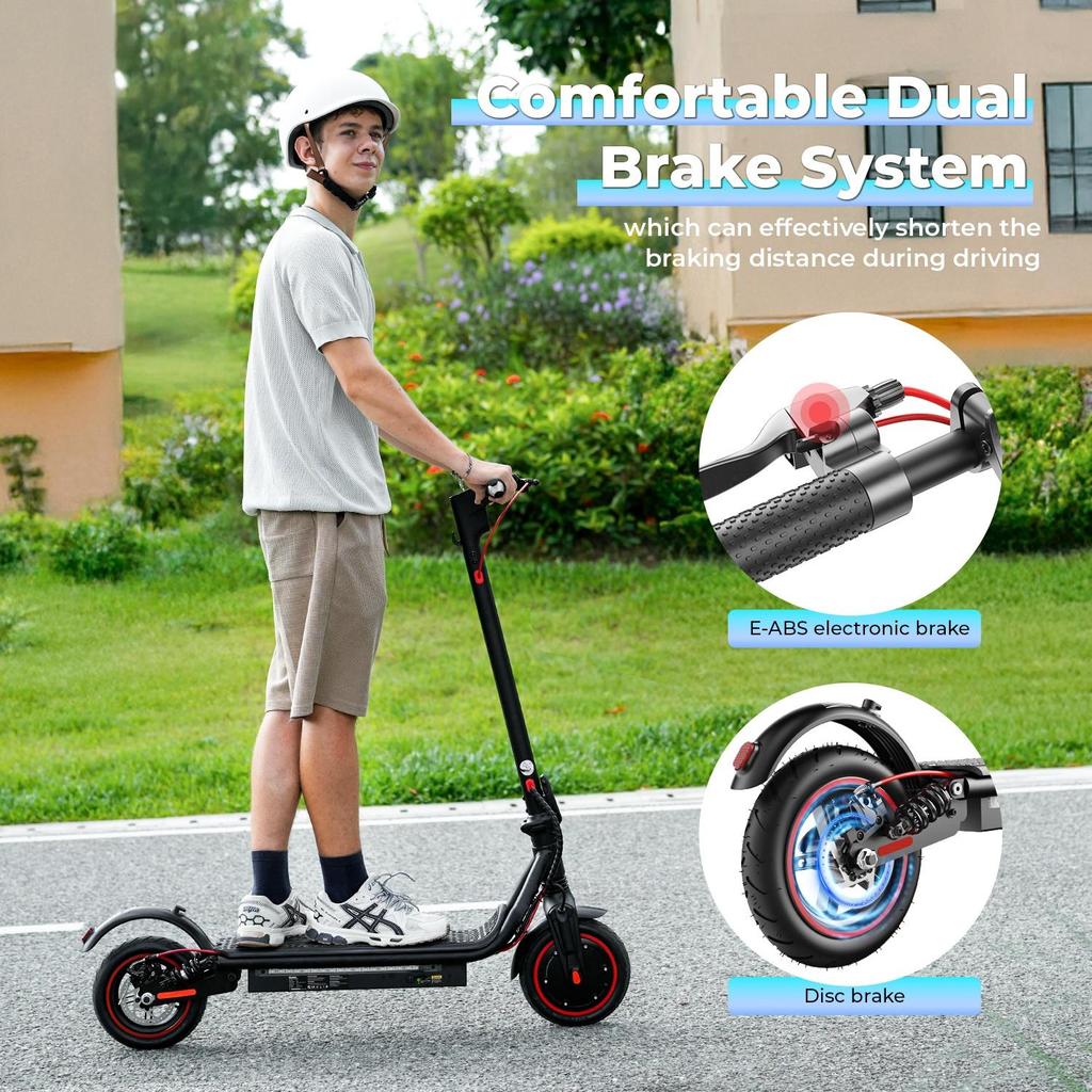 W7 Electric Scooter 650W Motor 36V10.5Ah Battery 35km/h 8.5" Air Tires Dual Suspension with App Max Load 120KG Escooters