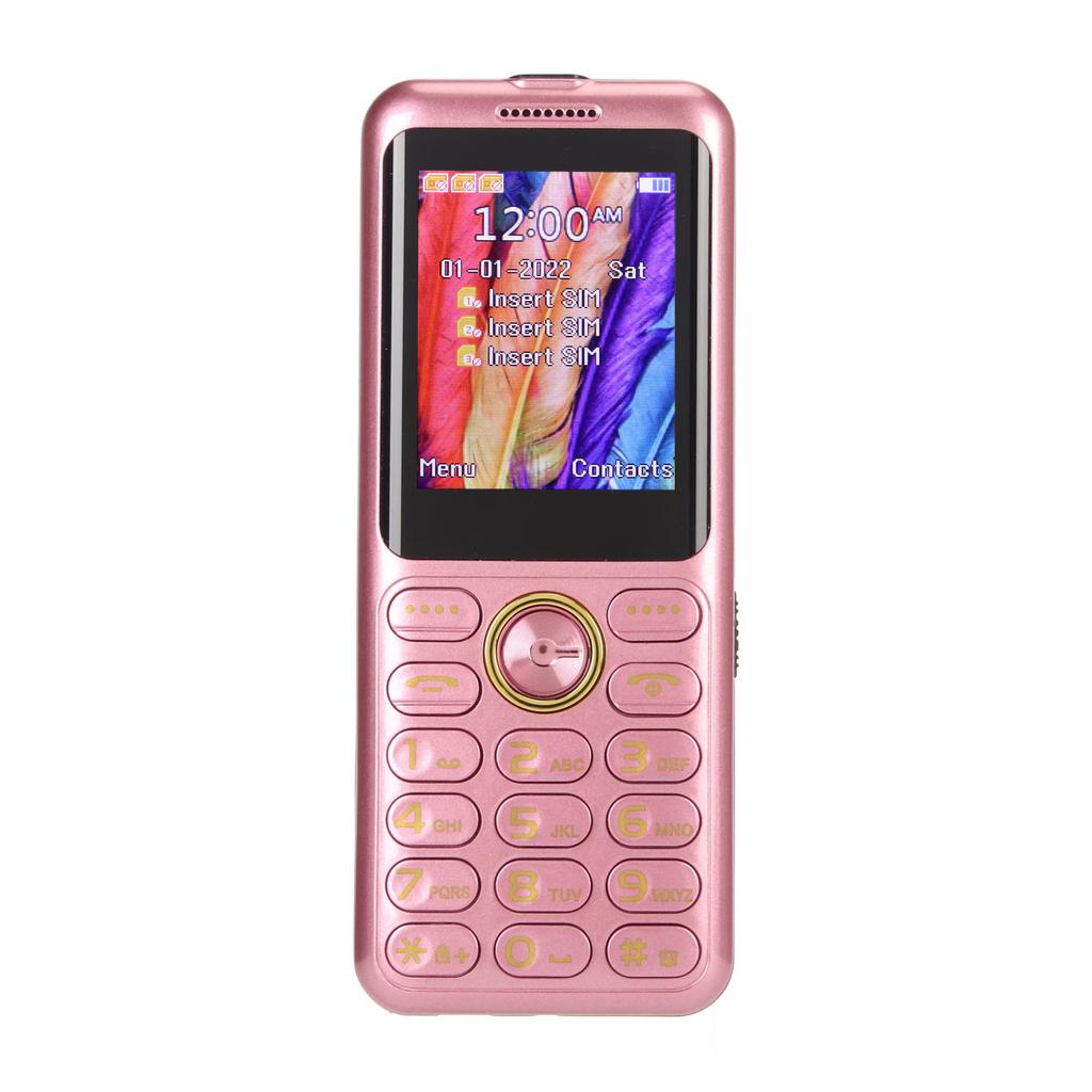 W22 2G Phone GSM Basic Phone Unlocked Big Button 3sim 3 Standby Clear Sound Multifunctional Senior