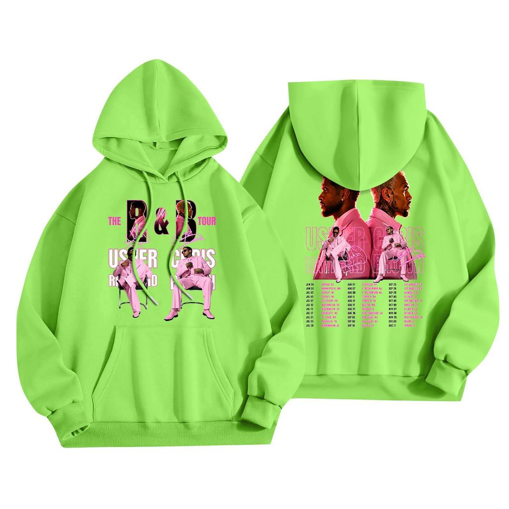 Unisex Casual Letter Print Hoodie Long Sleeve Loose Fit Sweatshirt for Men and Women