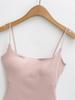 Women's Elastic Band Camisole: Sleeveless, Slim-Fit Vest with Built-In Padding for Summer
