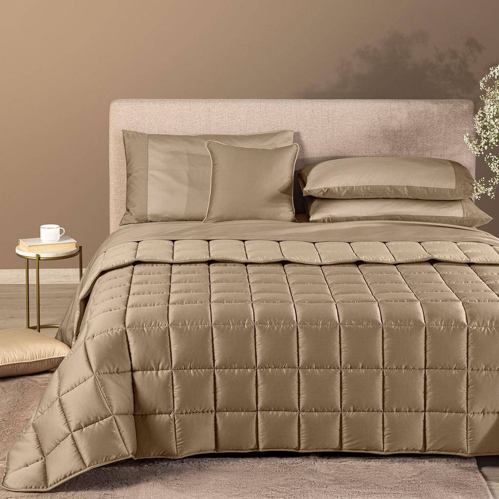 Very Light Duvet Suite Double In Cotton Satin 200 G/sqm