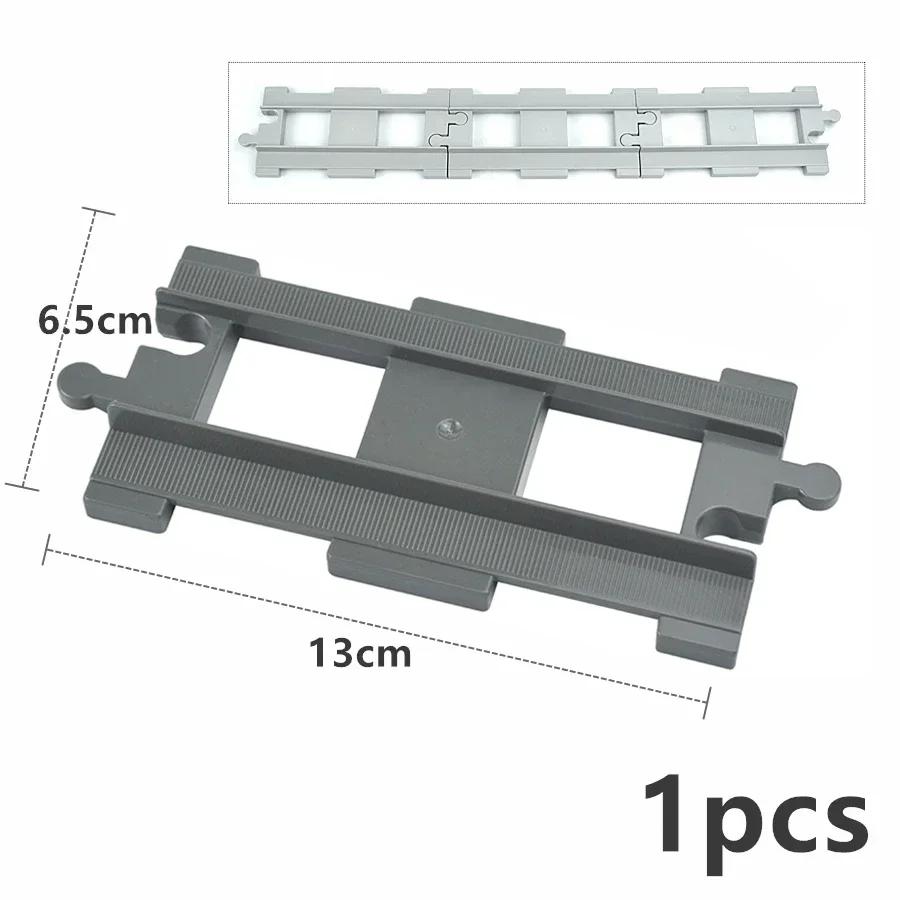 

City View Large Building Bricks Wheel Bridge Big Size Track Bricks Train Straight Curved Switch Railway Compatible Duploes Toys