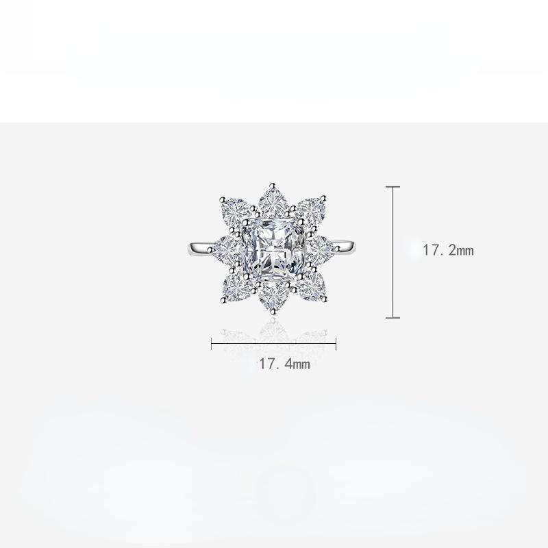 BELLA BOX Otevírací prsteny s nastavitelnou velikostí pro ženy Zirkonový dárek na zásnubní večírek