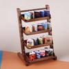 1 Set 1:12 Dollhouse Miniature Display Shelf Bookshelf With 20 Books Model Toy For Doll House Accessories