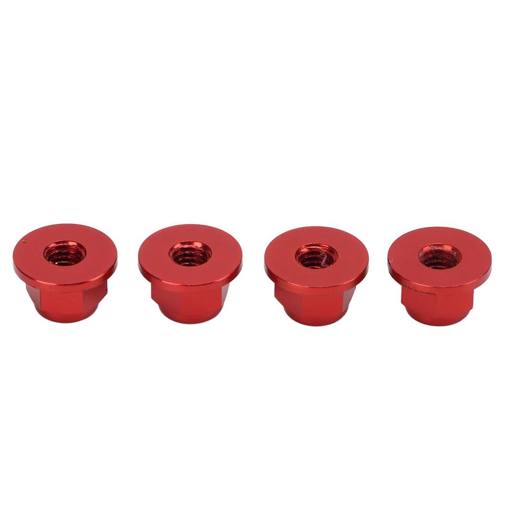 4Pcs RC Car Nuts M4 Aluminum Alloy 4mm Inner Diameter RC Car Accessory for 1 Celsius 10 Remote Control Vehicle