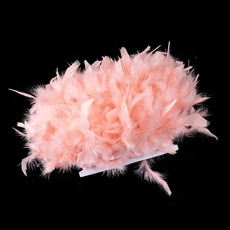 1Yards Dyed Turkey Feathers Trim Crafts Ribbon 10-15Cm White Feather Fringe For Wedding Dress Decor Sewing Accessories Plumas
