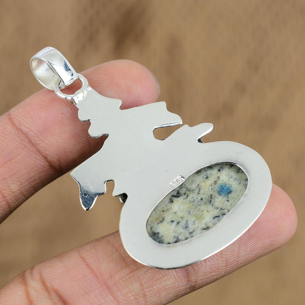 Birthday Gift For Her Natural K2 Jasper Gemstone Pendant 925 Sterling Silver