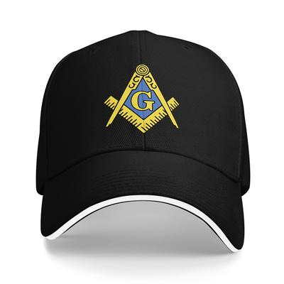 Men  Women Freemasonry Baseball Cap with Masonic Symbols  Lightweight Geometric Emblem Appropriate for Any Season