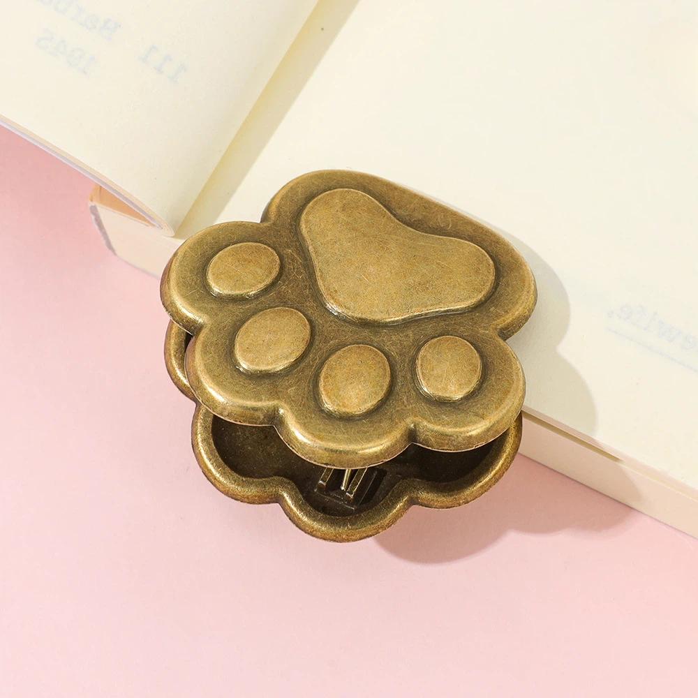 Cute Cat Paw Clip Zinc Zinc Zinc Alloy Book Page Marking Clip Bill Note Storage Clip  Office School Supplies