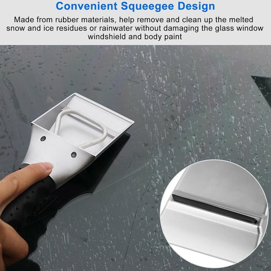 Auto Heated Ice Scraper Snow Shovel Plastic Metal 12V 18W 60°C 110.24in 3 Min Fast Heat Electric Windshield for Cars Trucks SUV