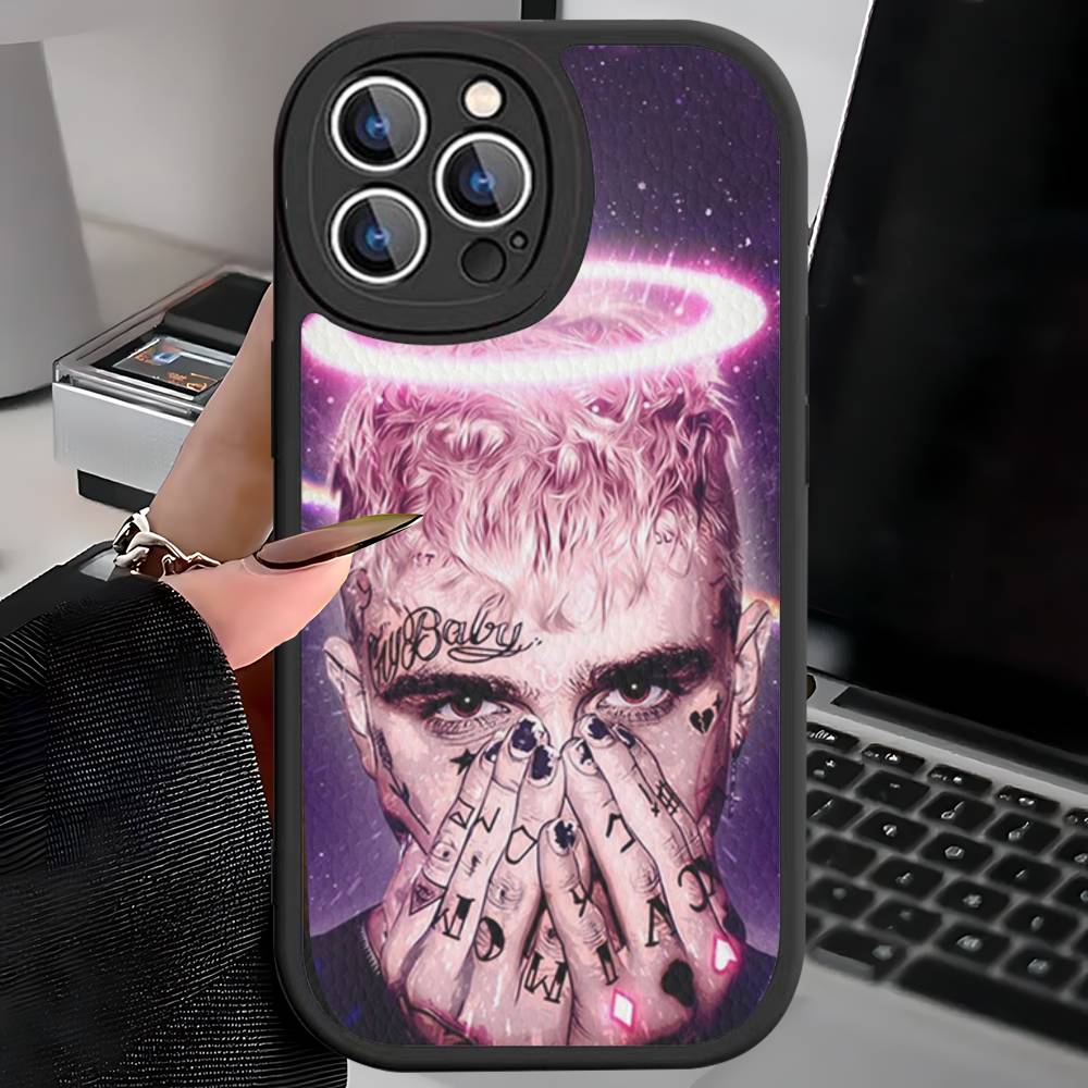 Emo Rapper Lil Peep Phone Case For IPhone 16 15 14 11 12 13 Pro Max Plus Back Leather Shell