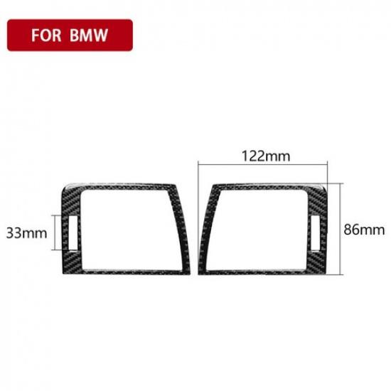 2Pcs ABS Dashboard Air Vent Outlet Cover Trim Fit For BMW 3Series E46 1998-2005